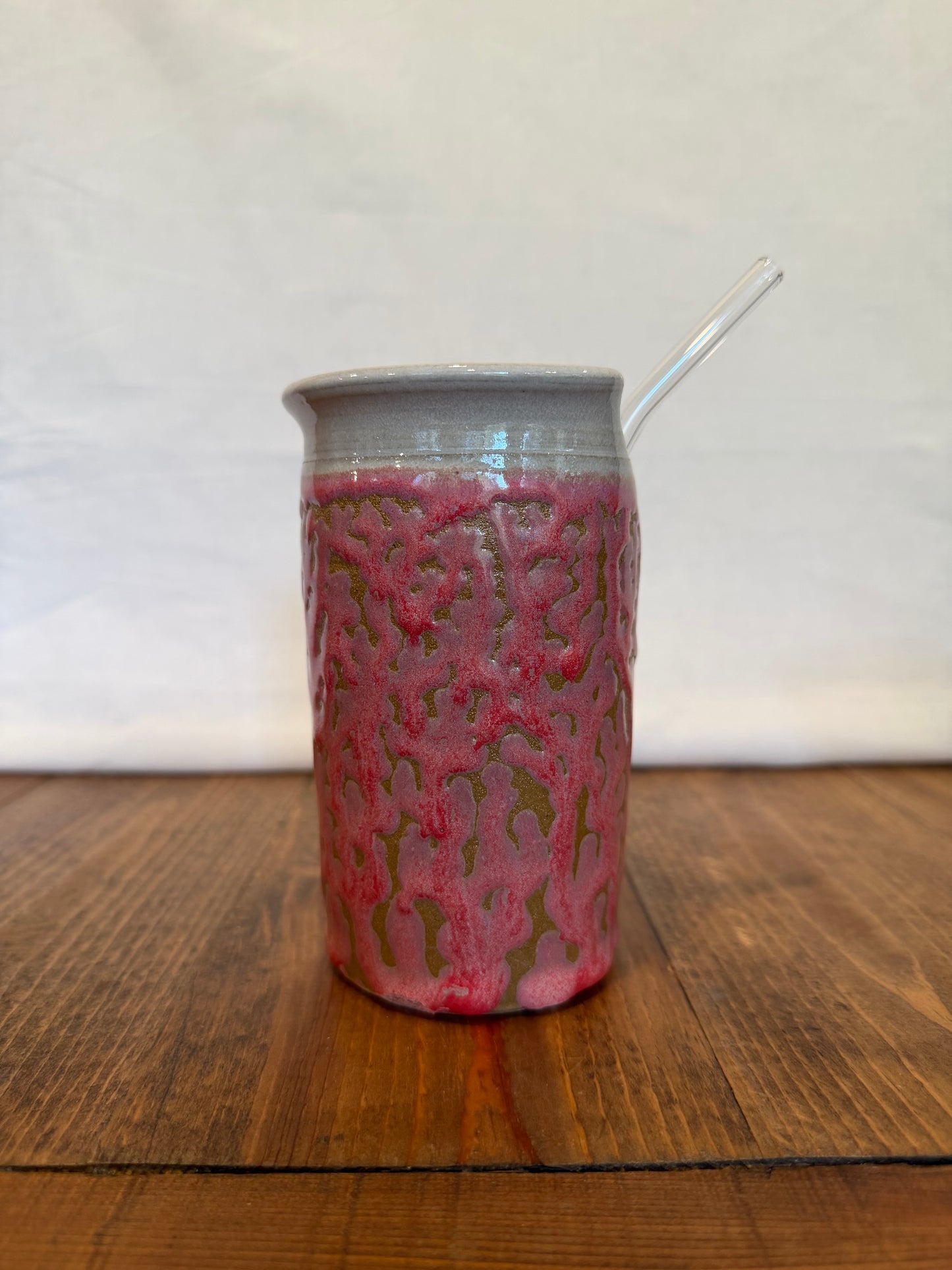 Gloopy Pink Straw Cup