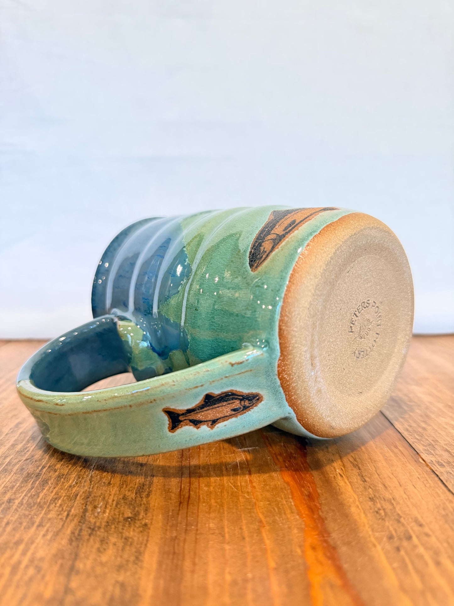 Blue Green Fish Mug