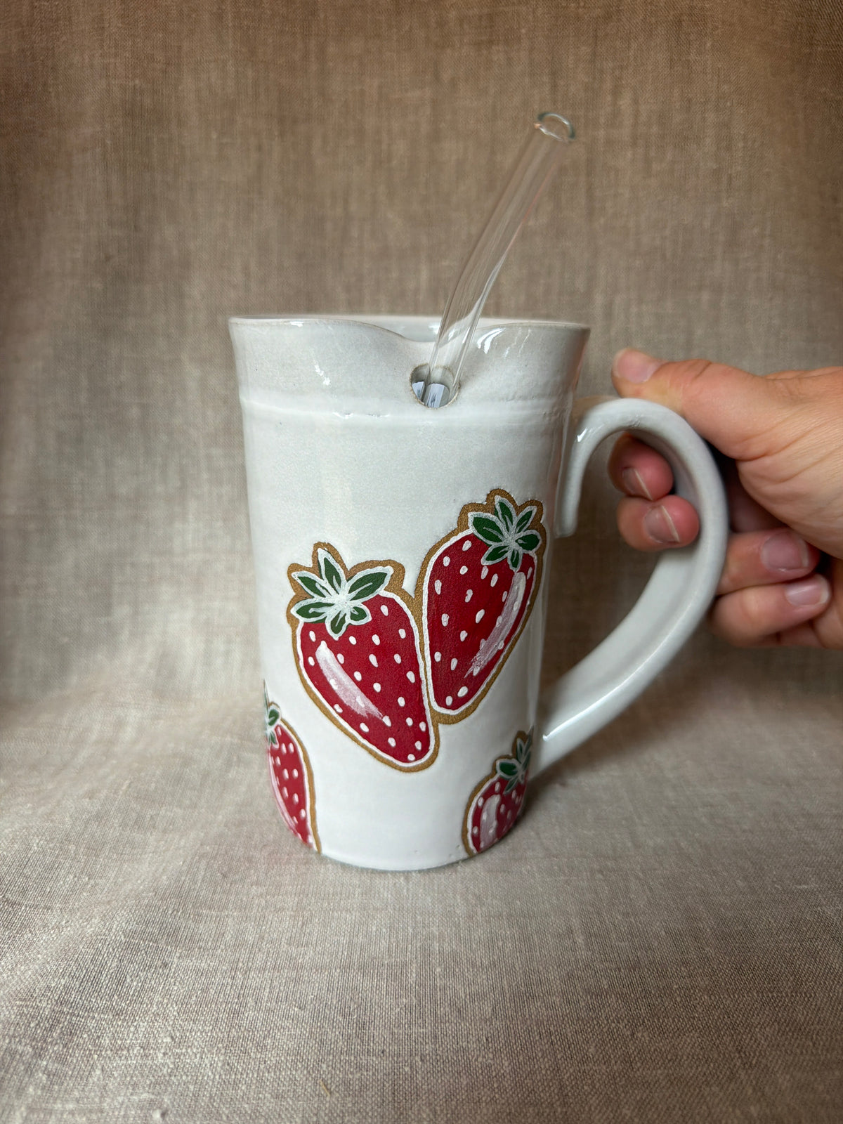 Strawberry Straw Mug