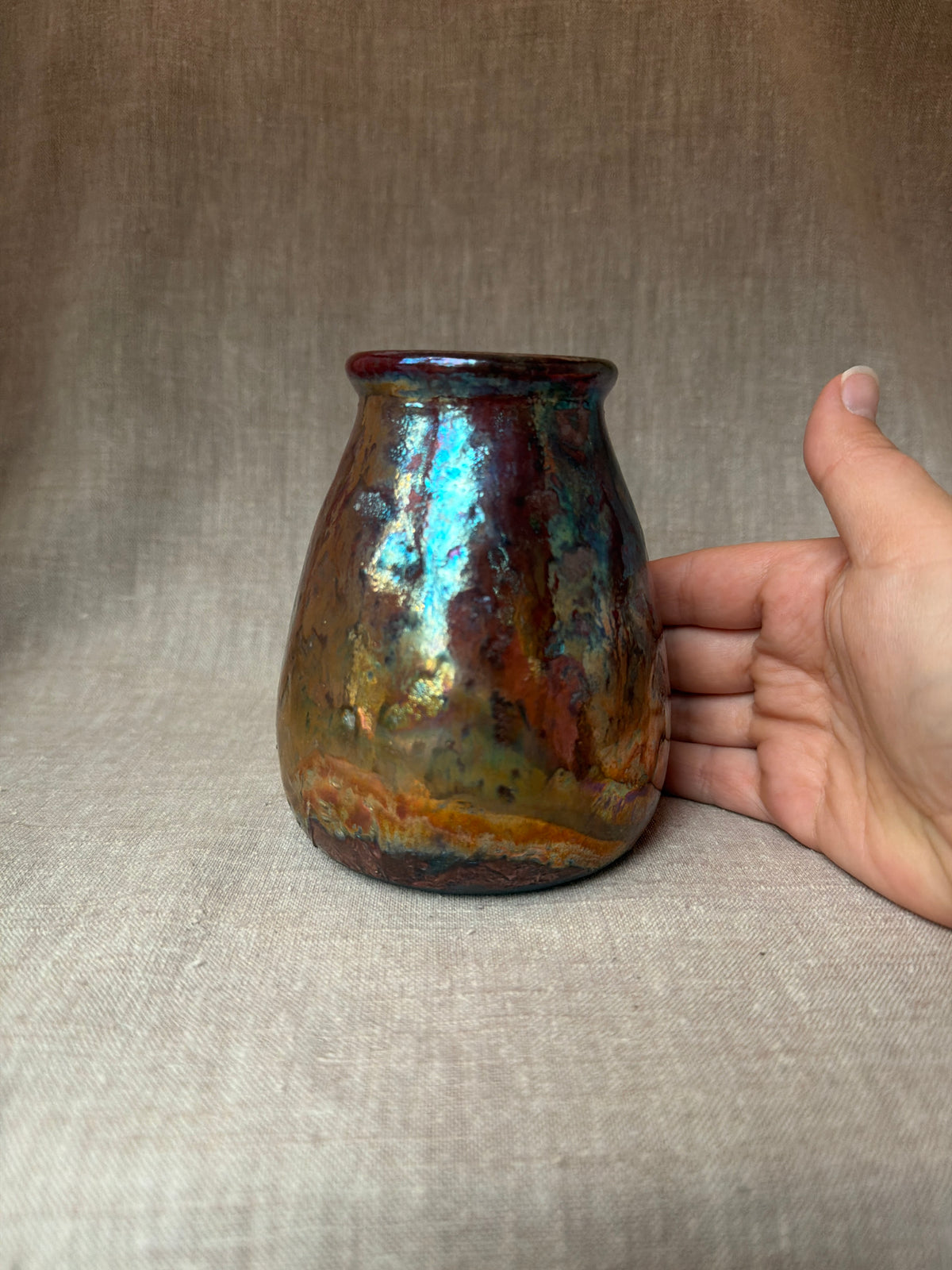 Raku Vase