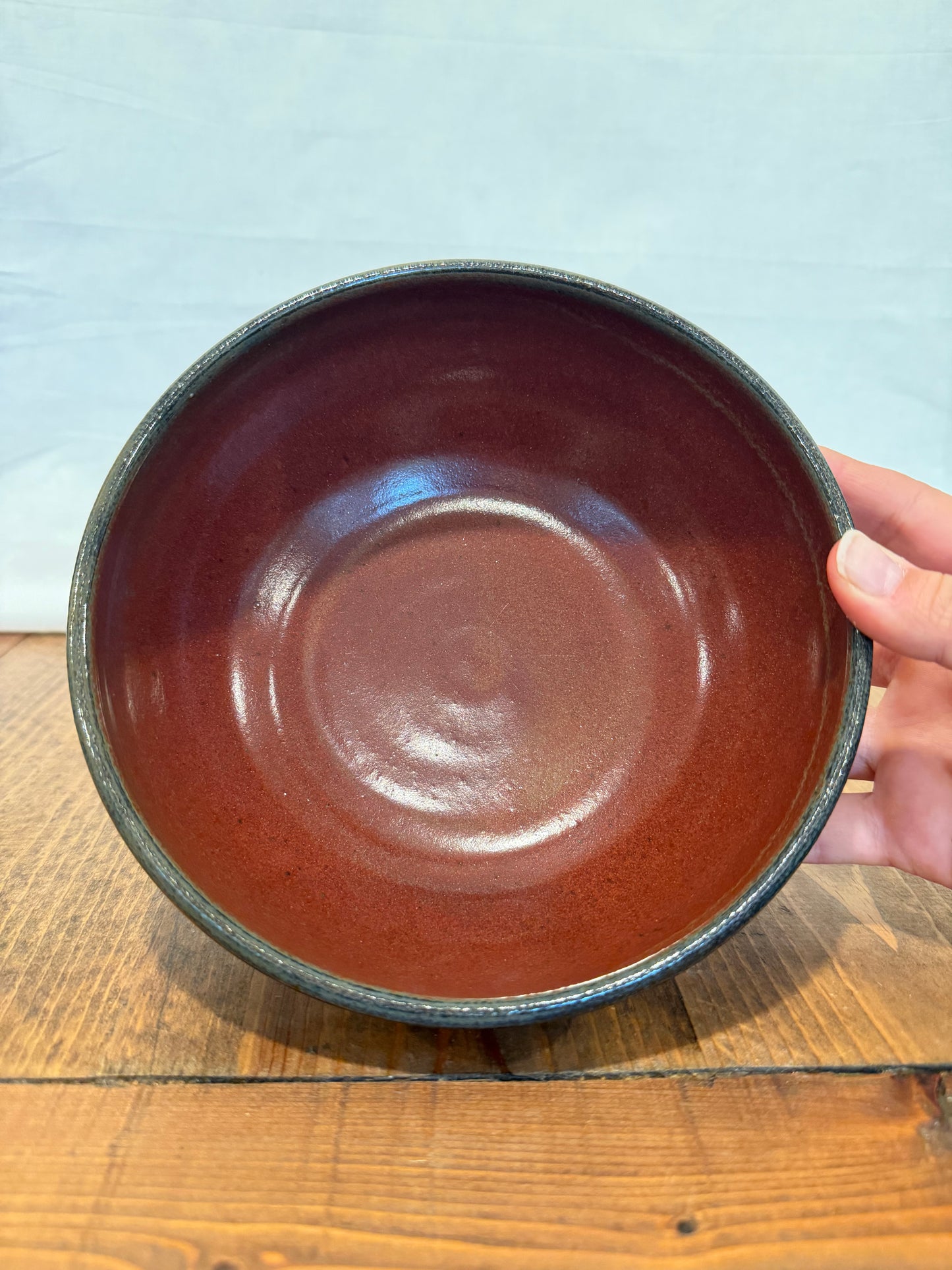 Iron Red & Tan Bowl