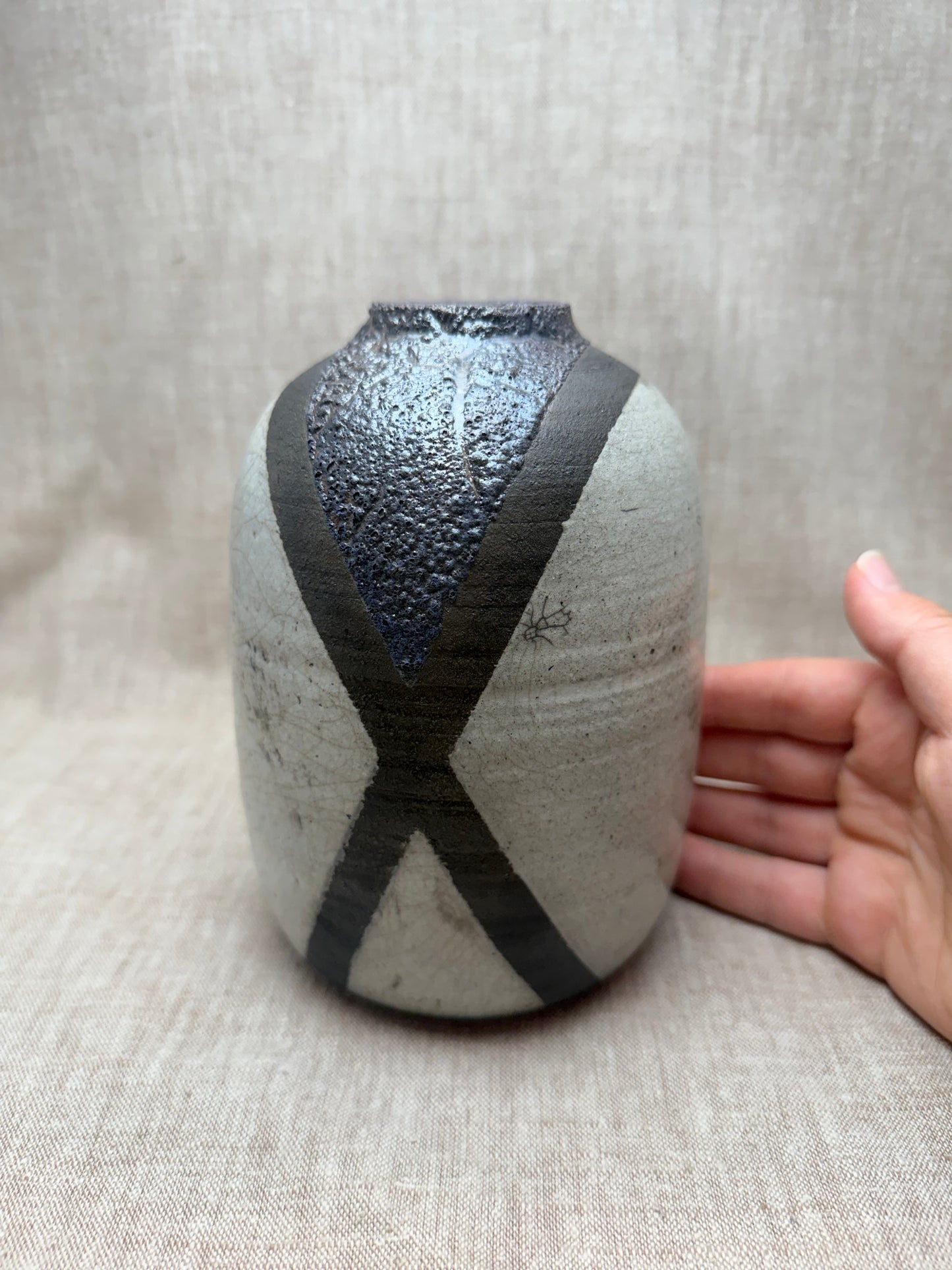 Raku Vase