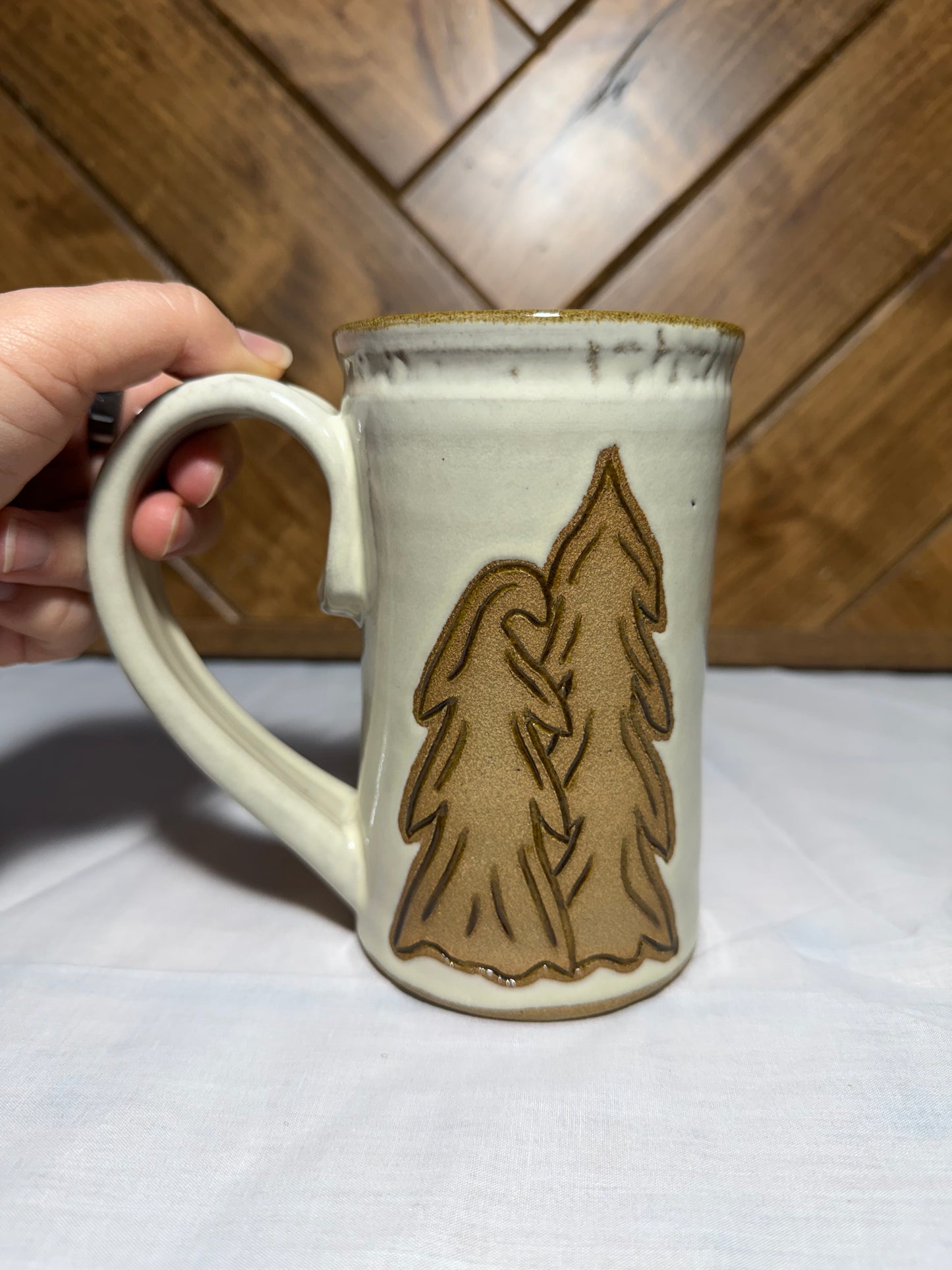 Cream Tree Mug