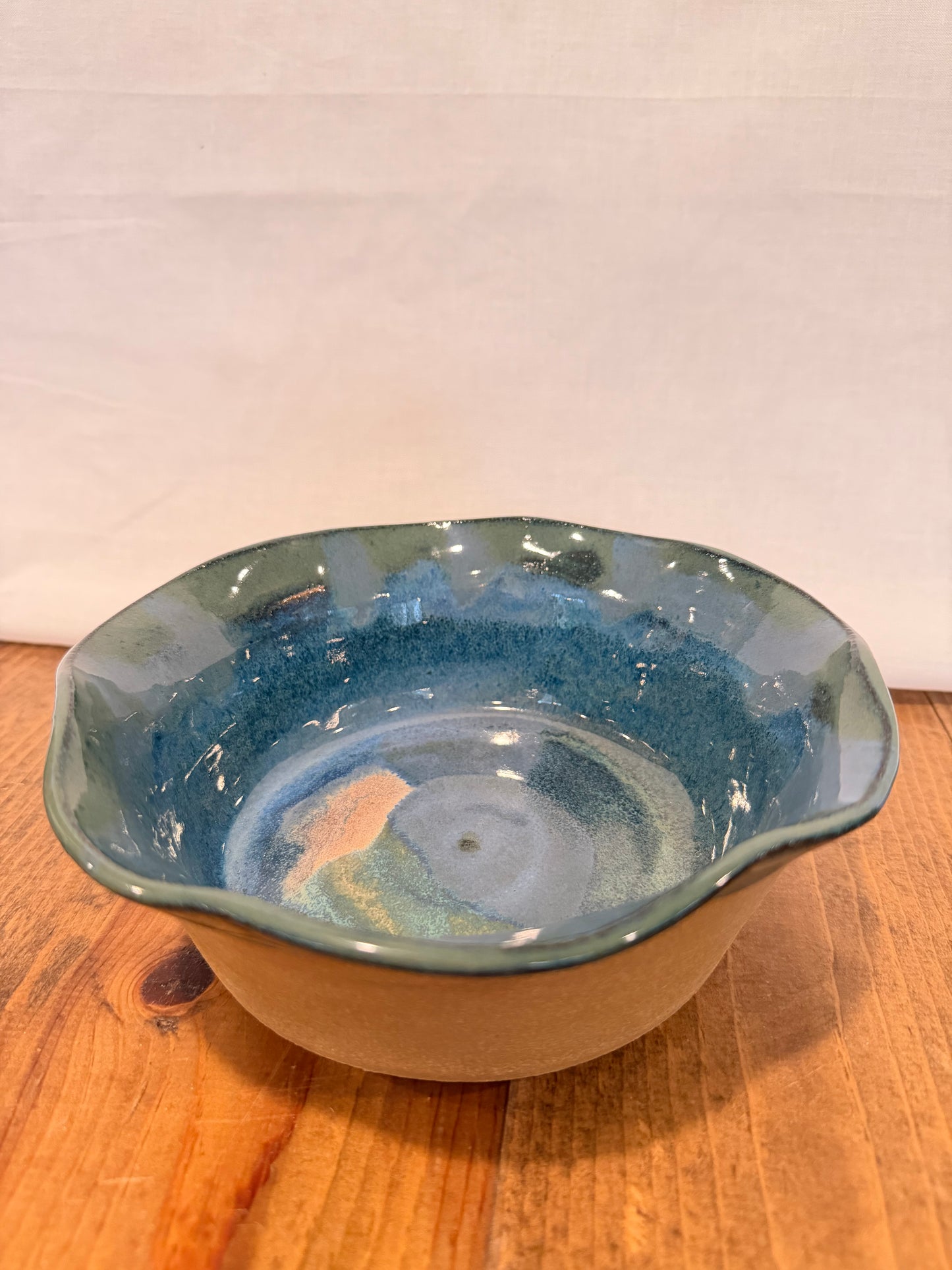Scalloped Subtle Tye Dye Bowl