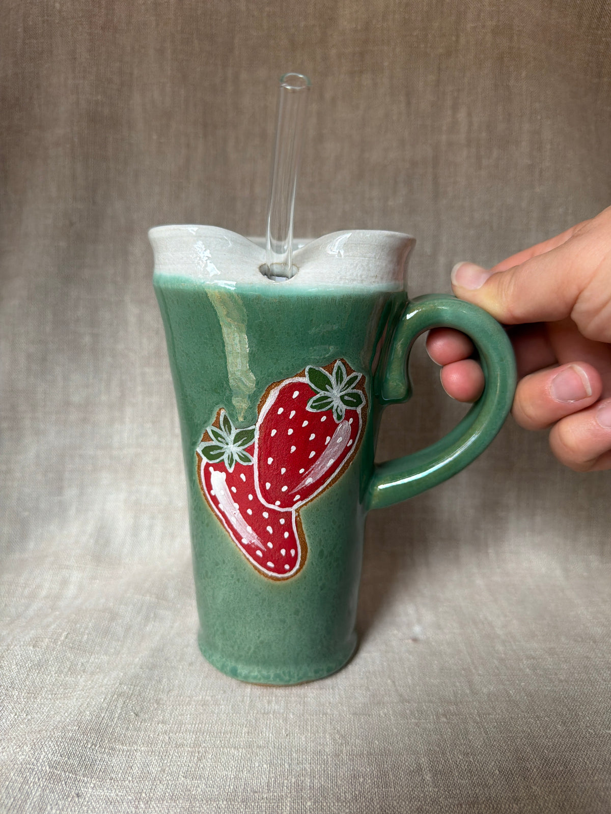 Strawberry Straw Mug