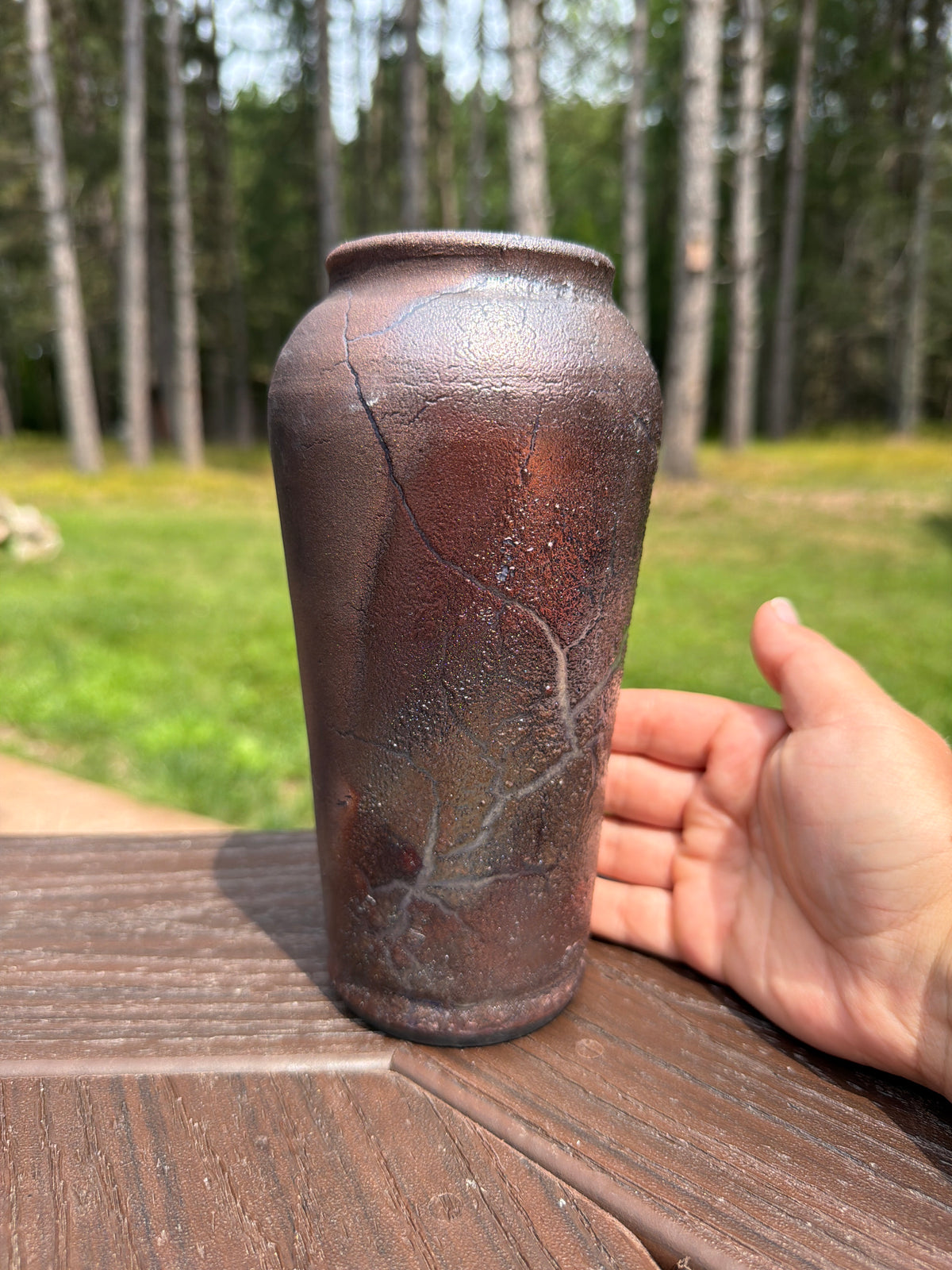 Raku Vase