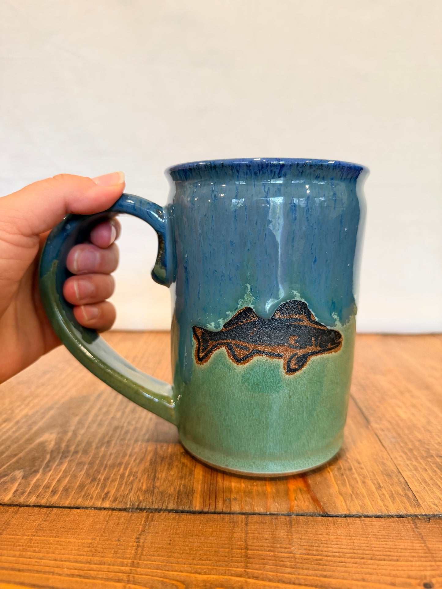 Blue Green Walleye Mug