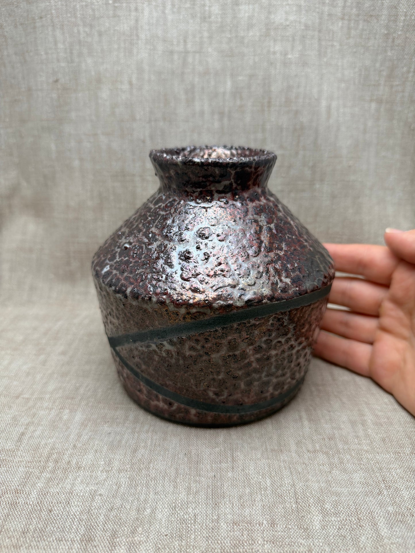 Raku Vase