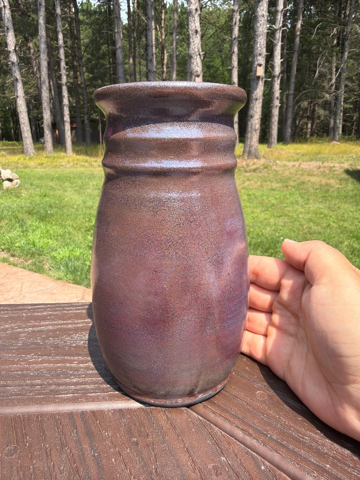 Raku Vase