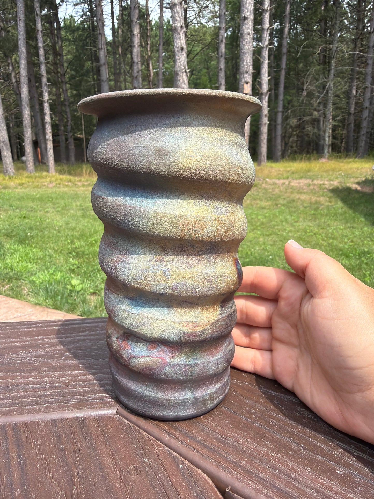 Raku Vase
