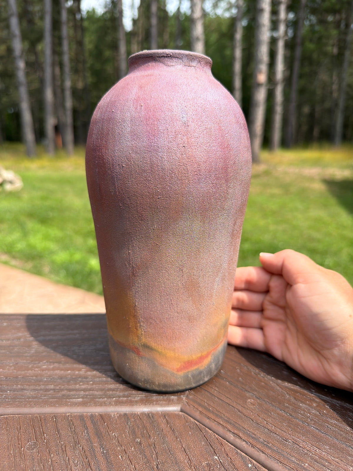 Raku Vase