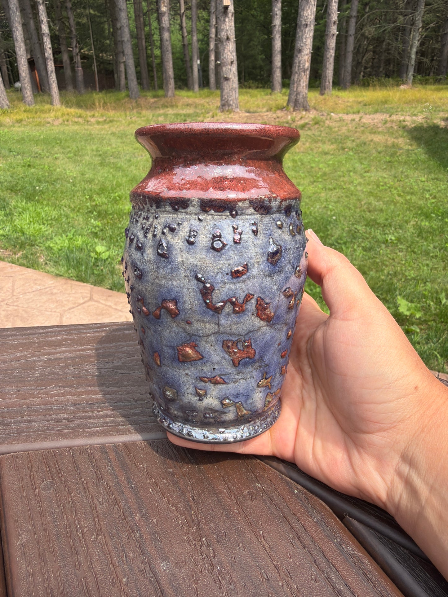 Raku Vase