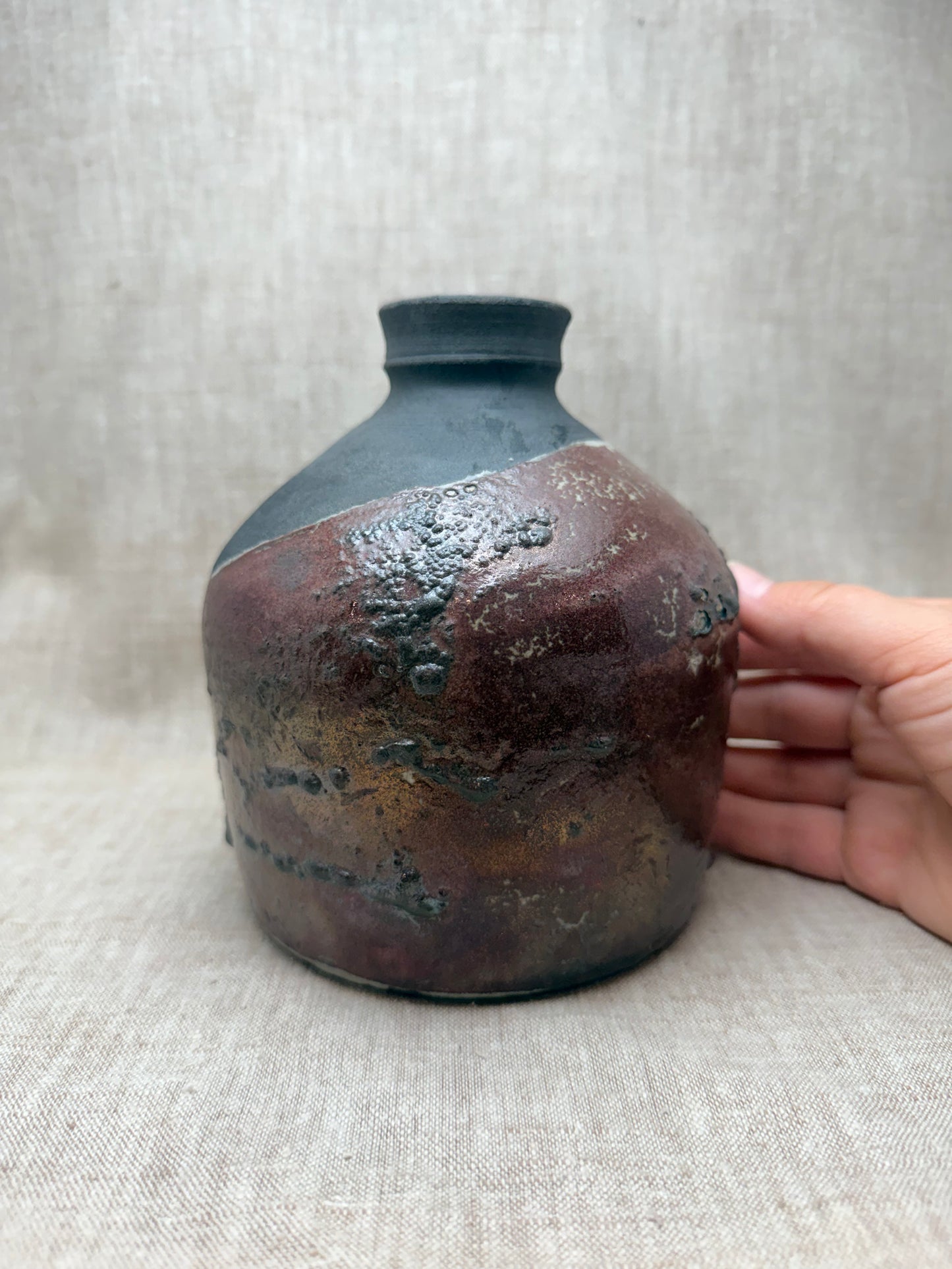 Raku Vase