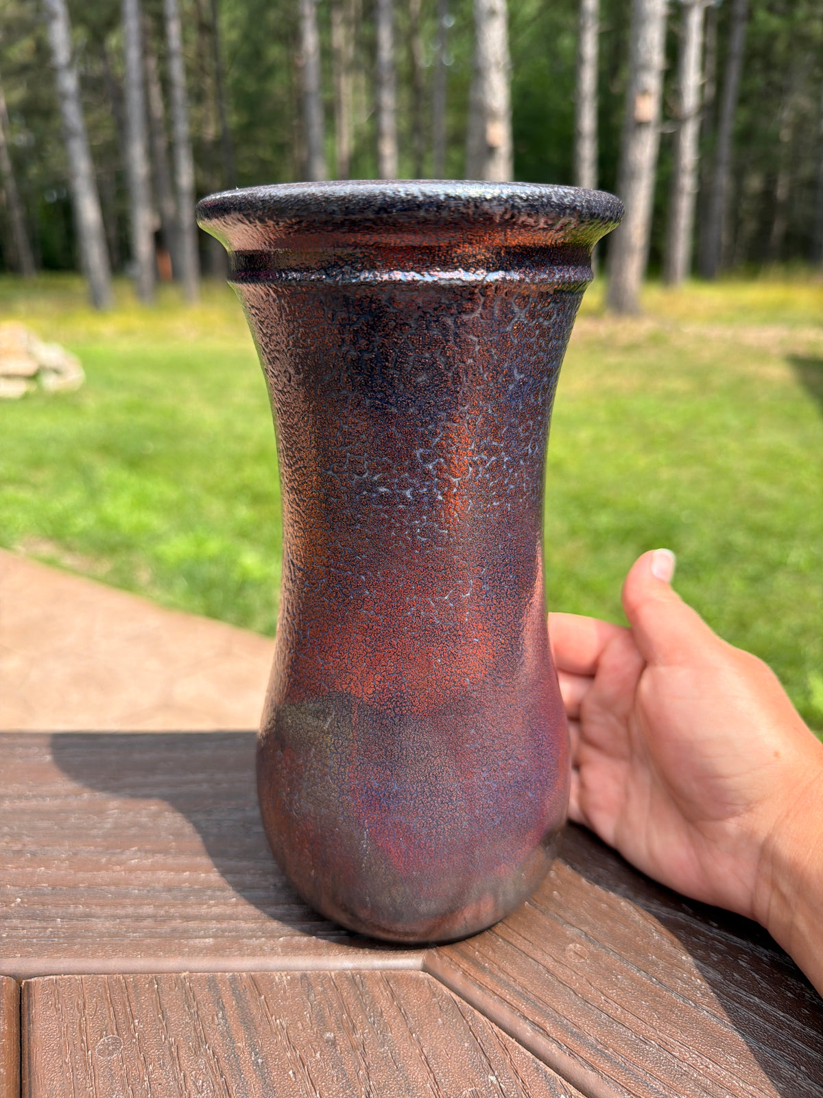 Raku Vase