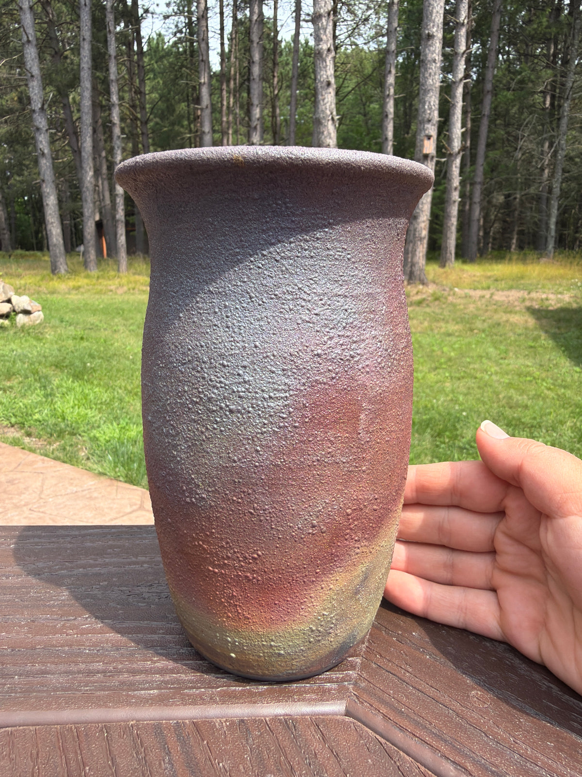 Raku Vase