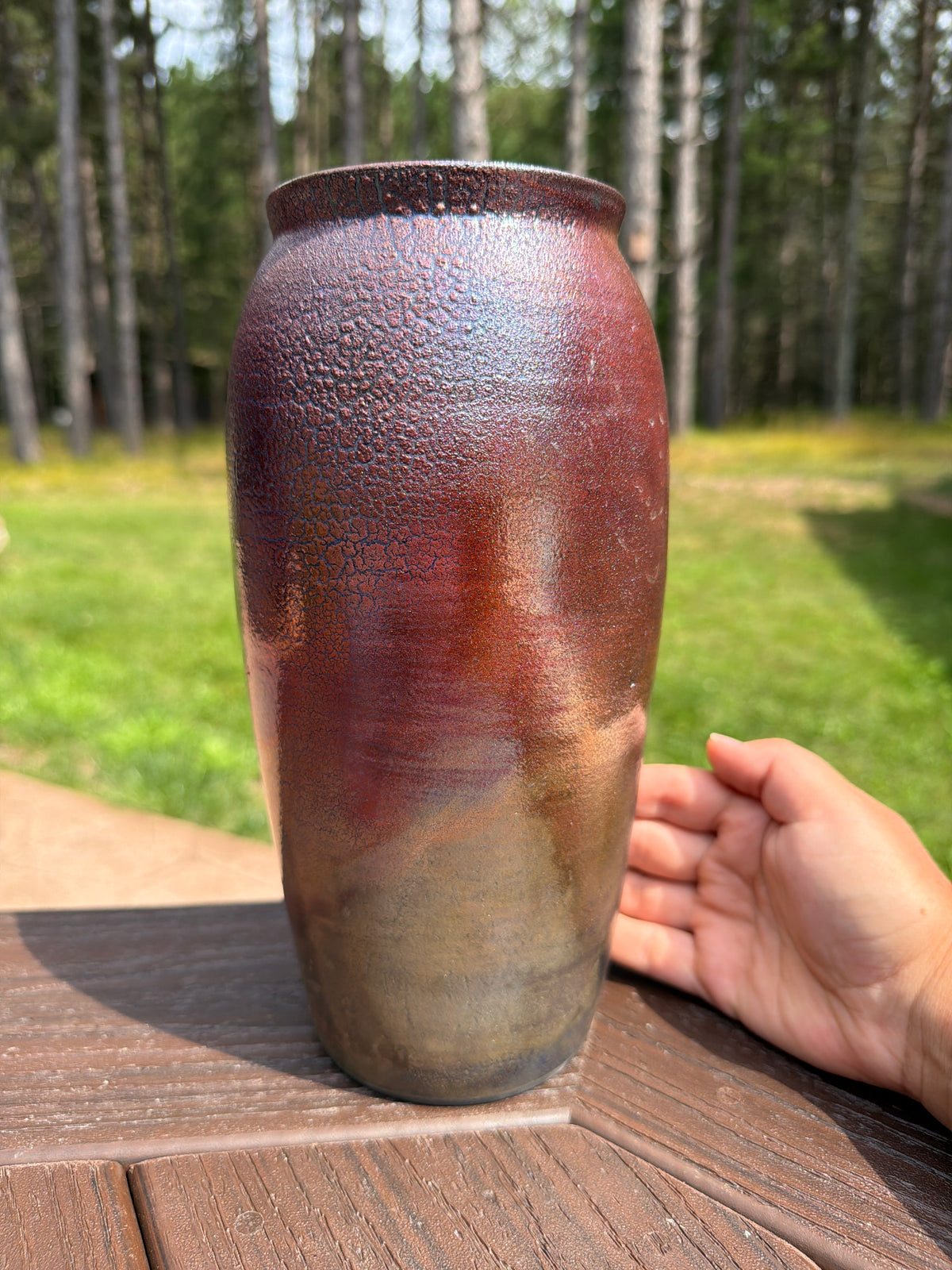 Raku Vase