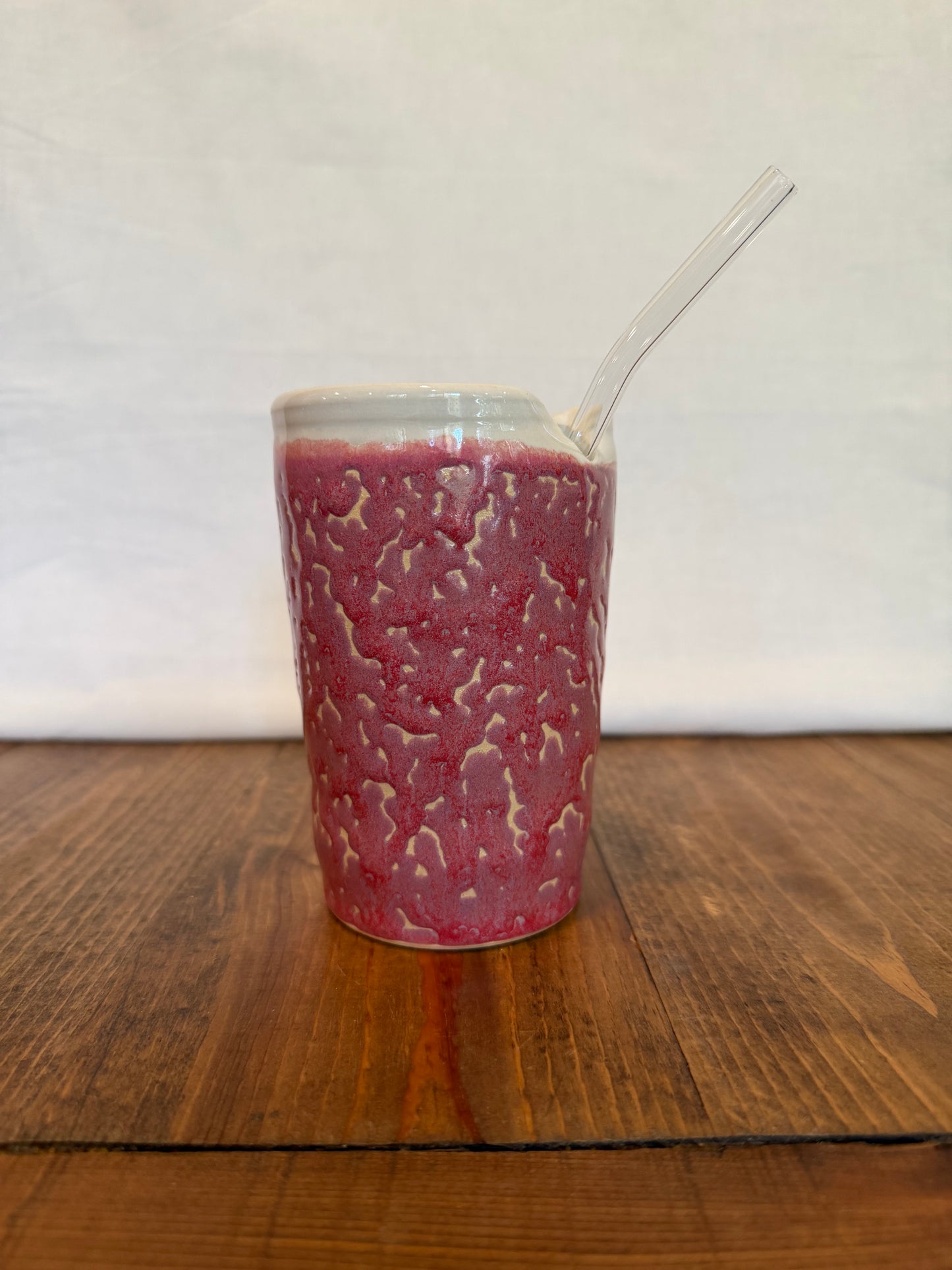 Gloopy Pink Straw Cup