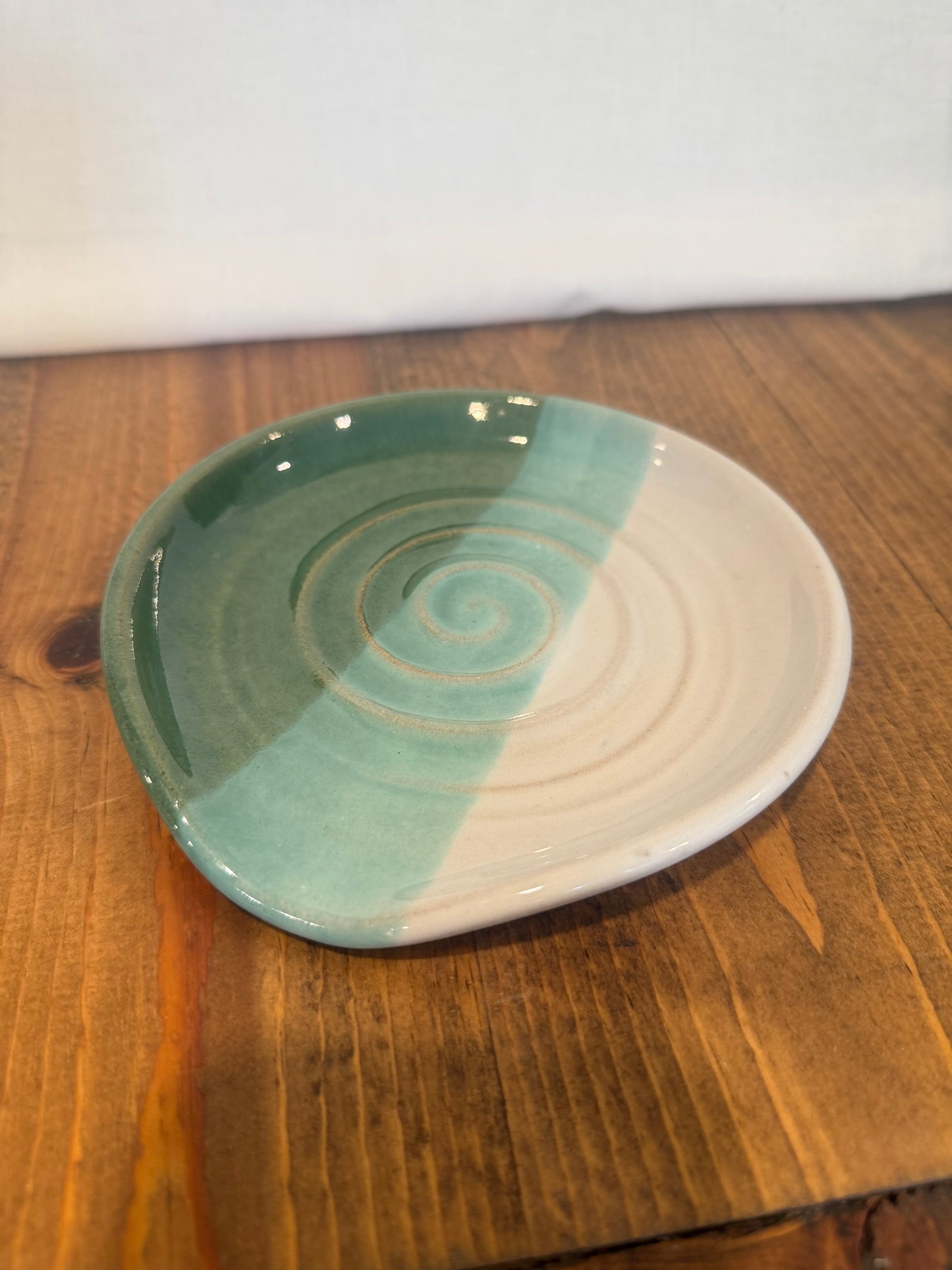 Green White Spoon Rest