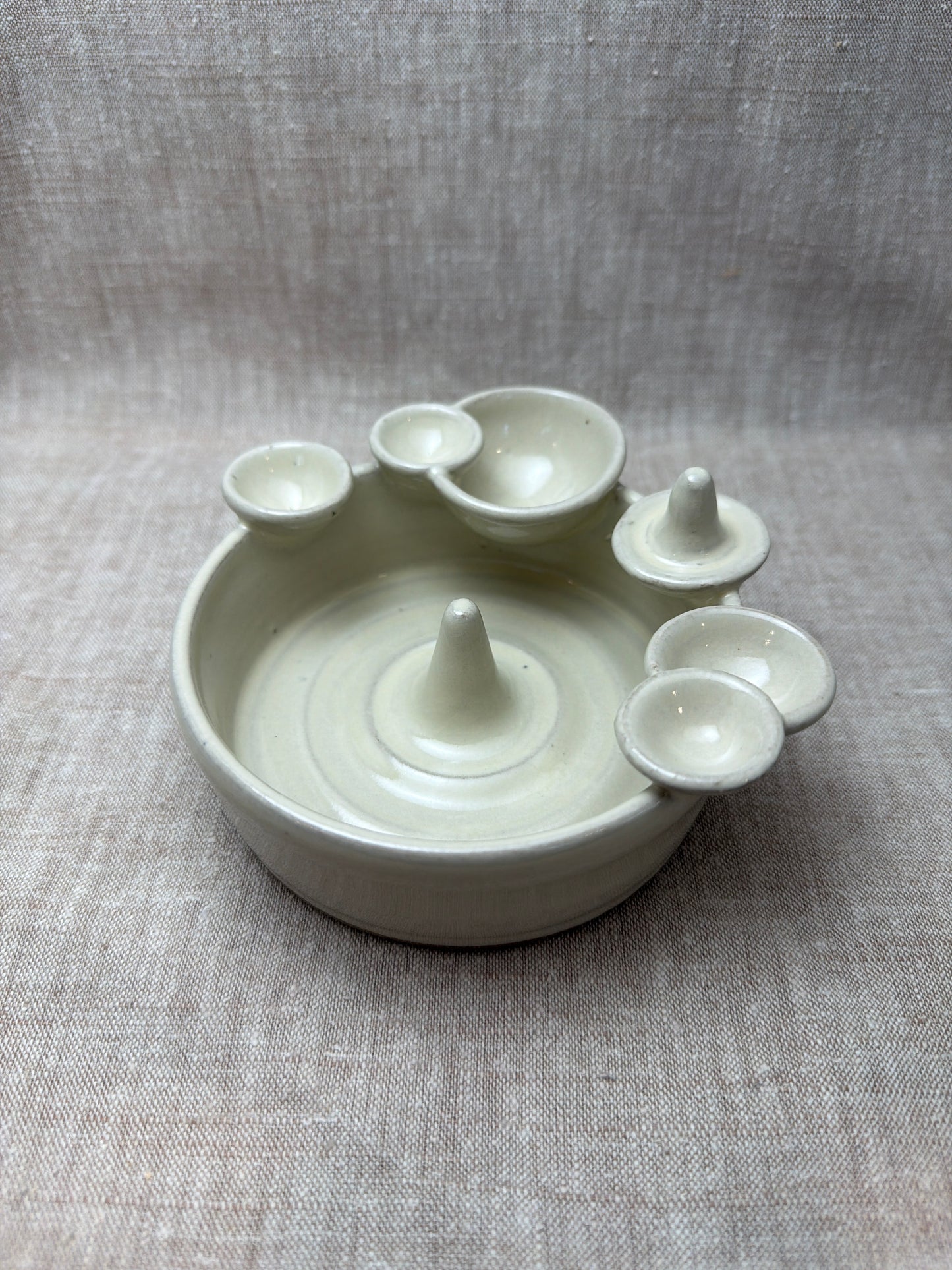 Cream Jewelry Dish