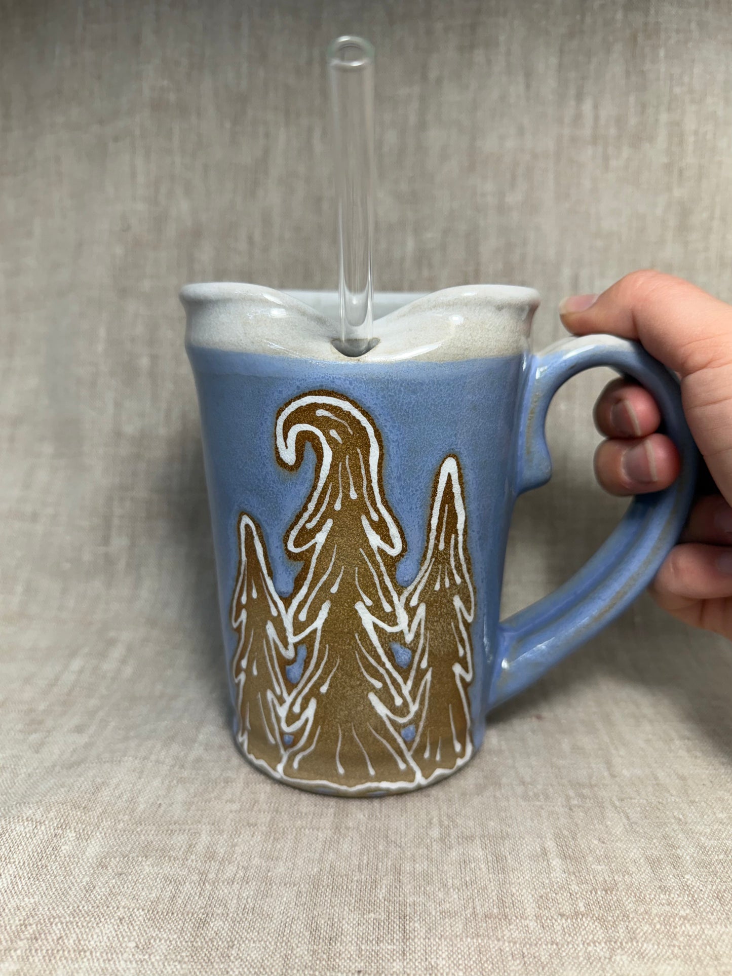 Winter Snow Straw Mug