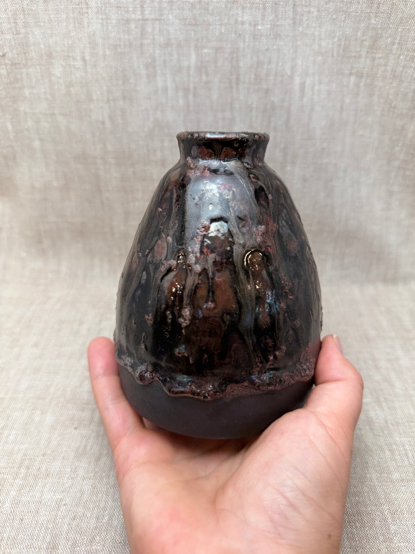 Raku Vase