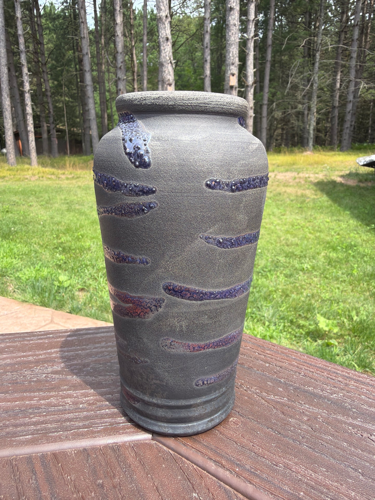 Raku Vase