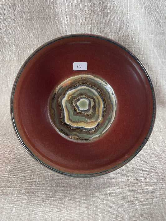 Iron Red Agate Bowl - C