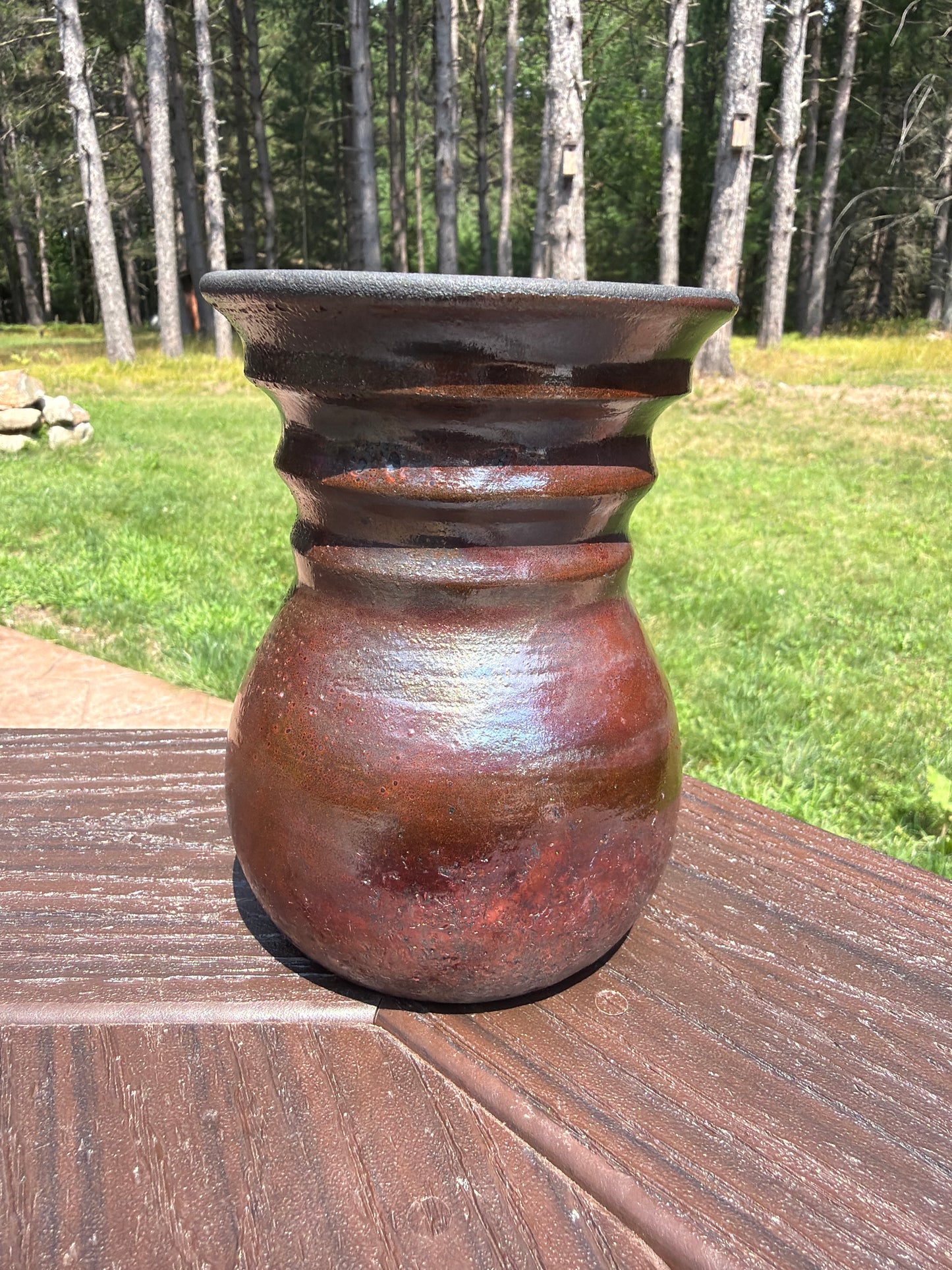 Raku Vase