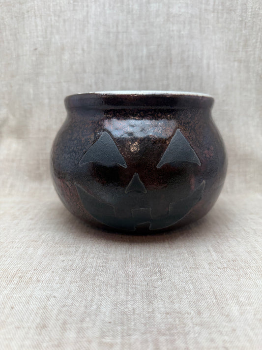 Raku Jack O Lantern Vase