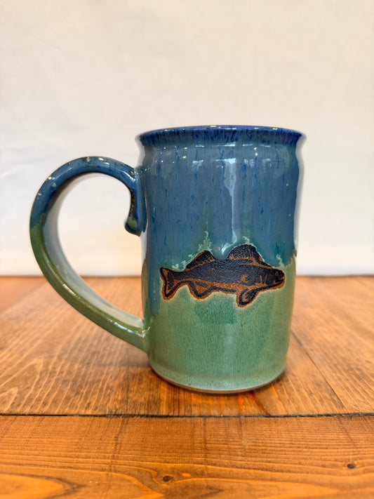 Blue Green Walleye Mug