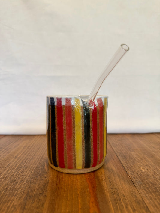 Retro Stripe Straw Cup