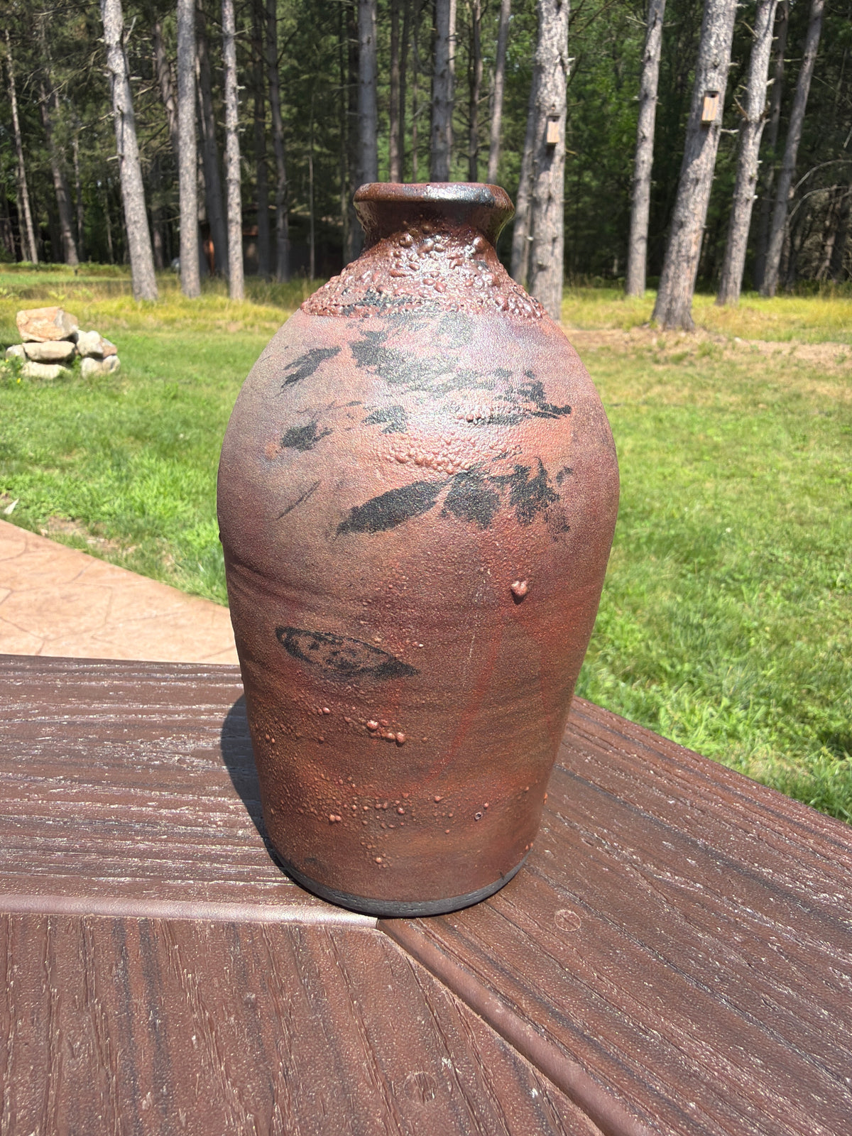 Raku Vase