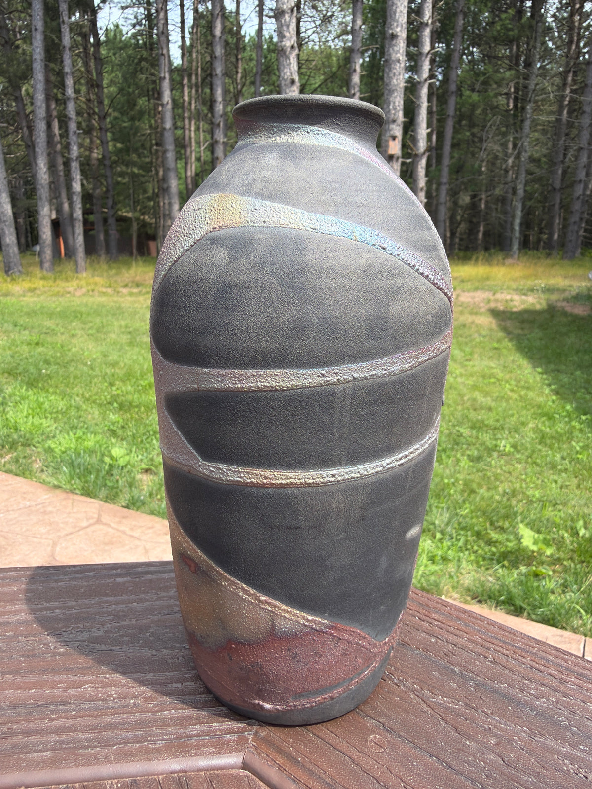 Raku Vase