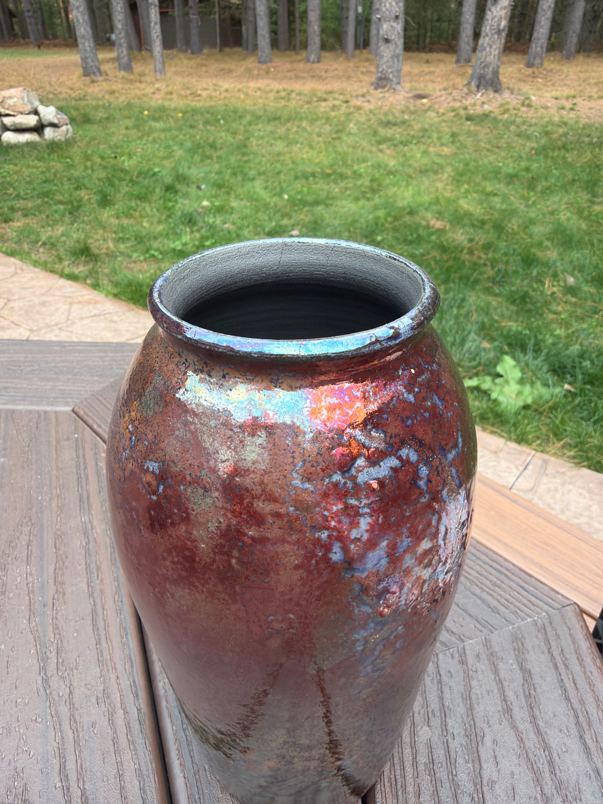 Raku Vase