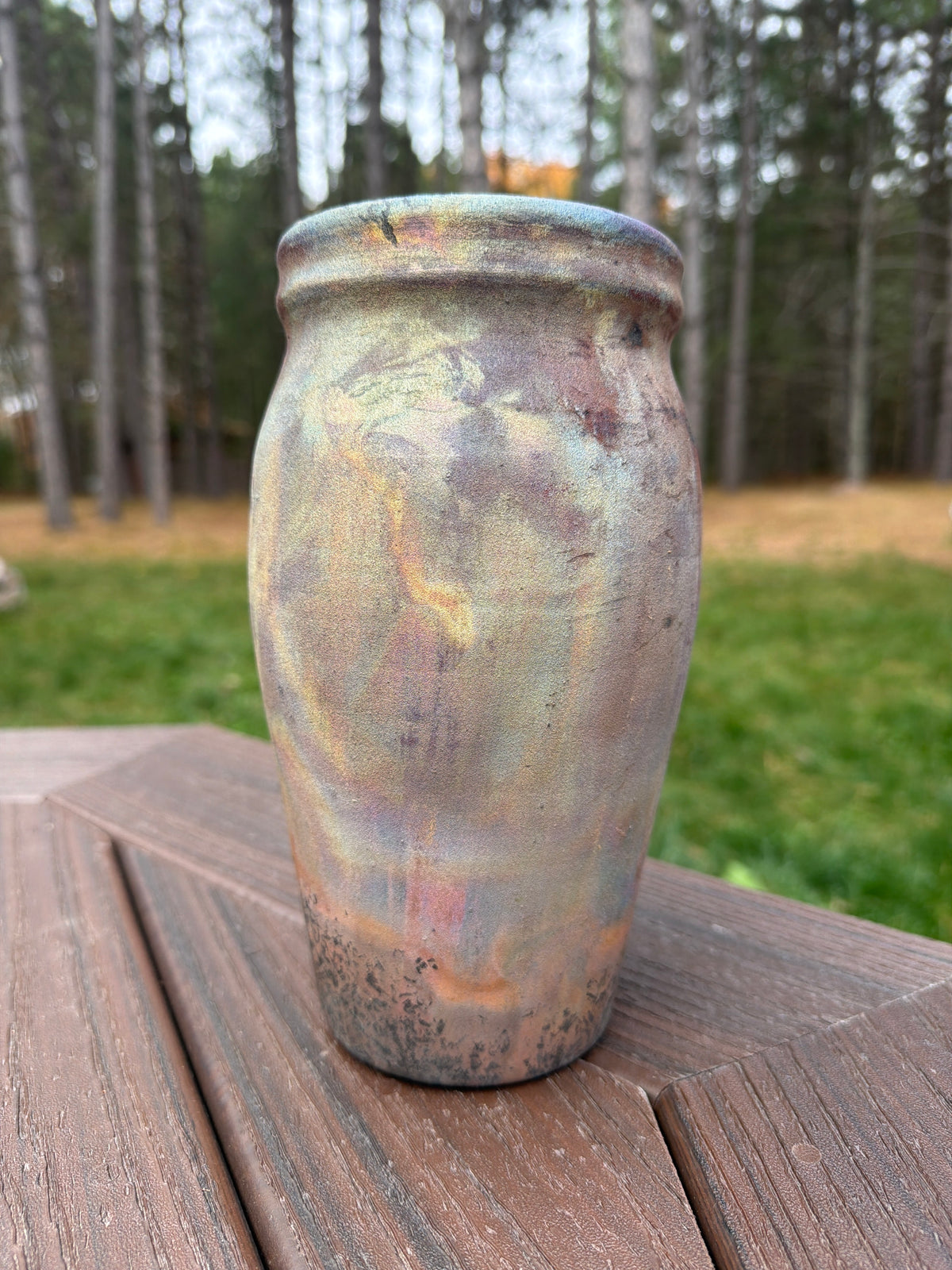 Raku Vase