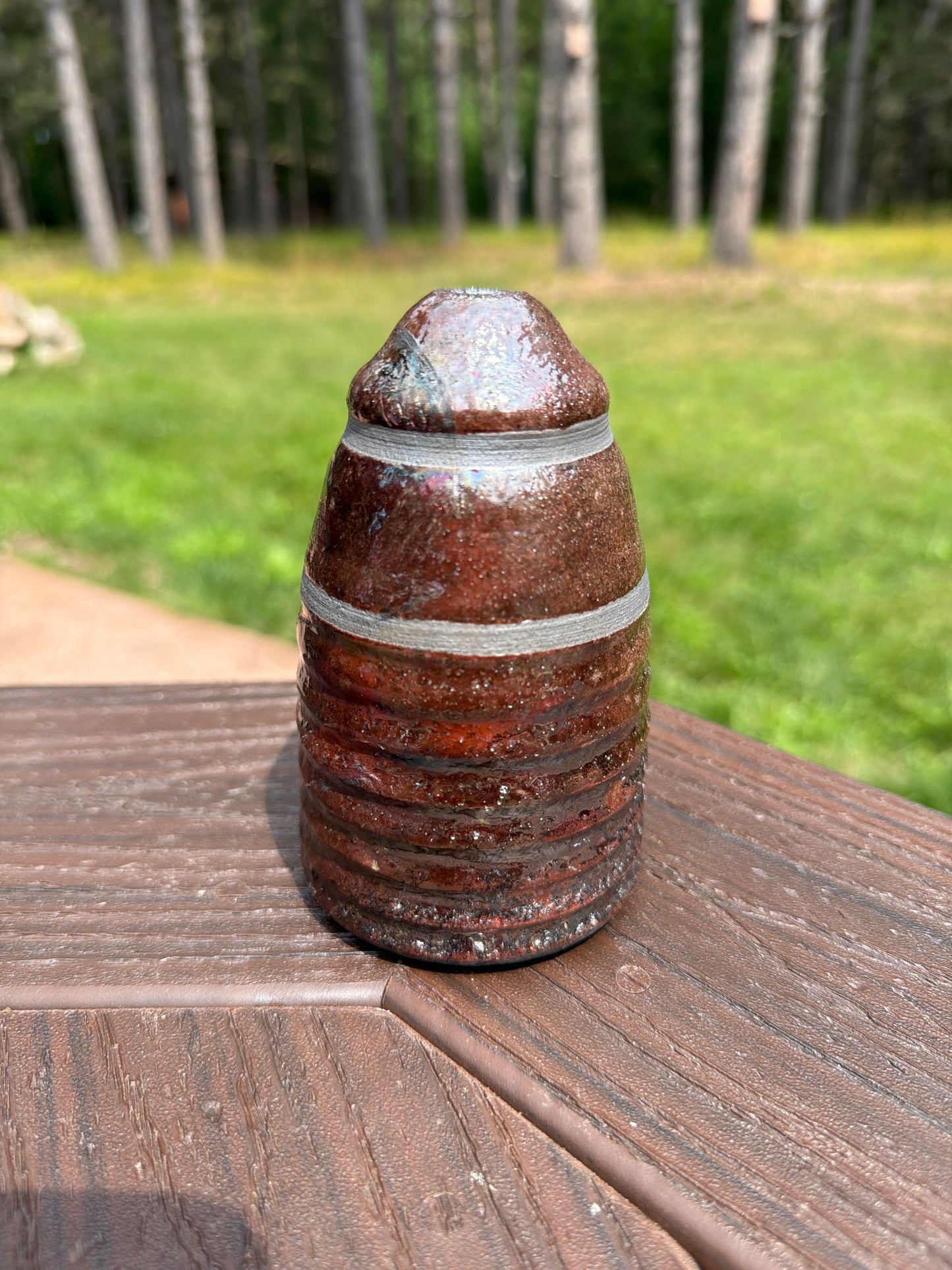 Raku Vase