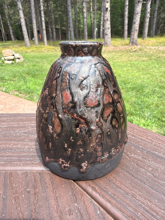 Raku Vase