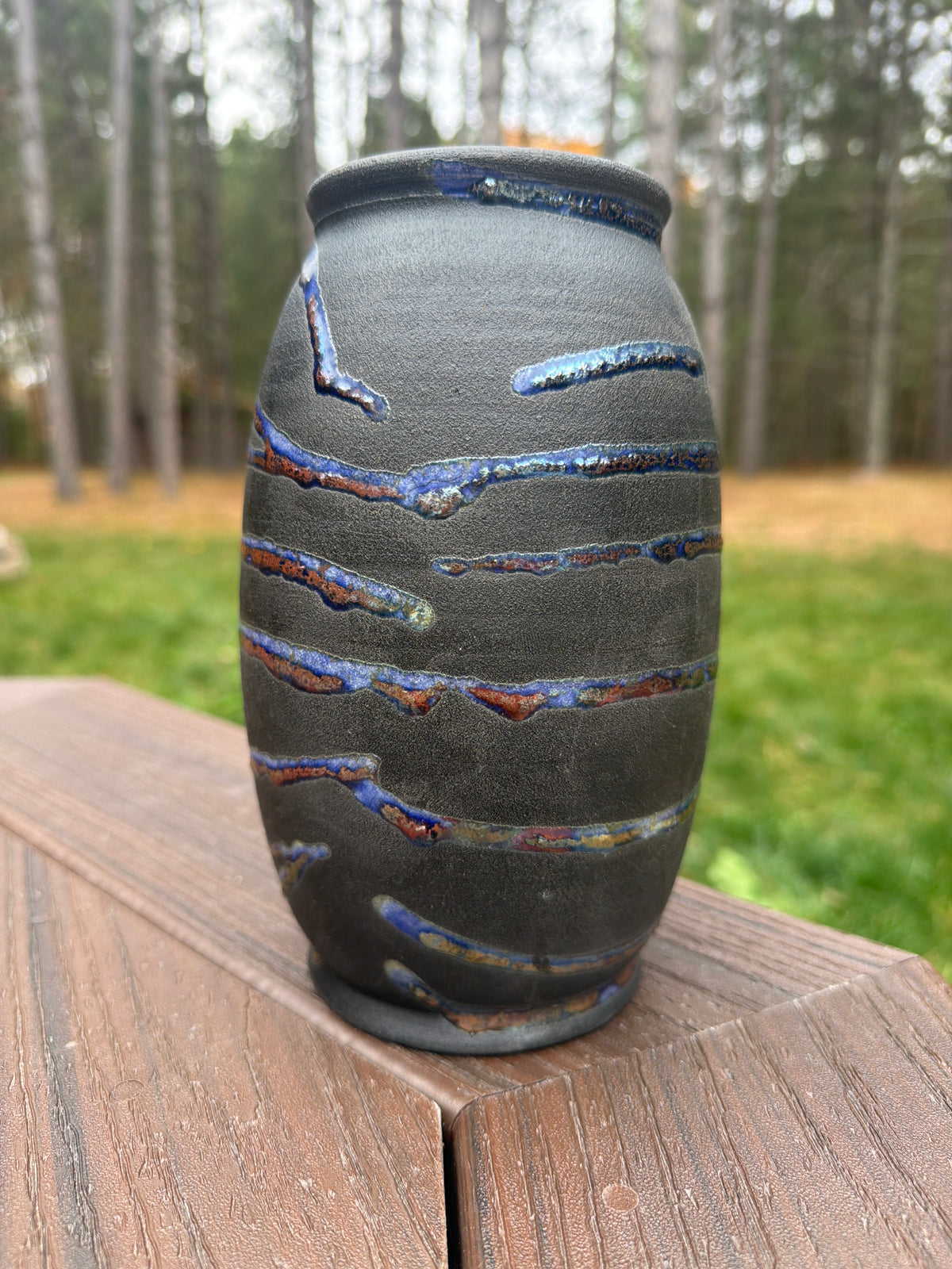 Raku Vase