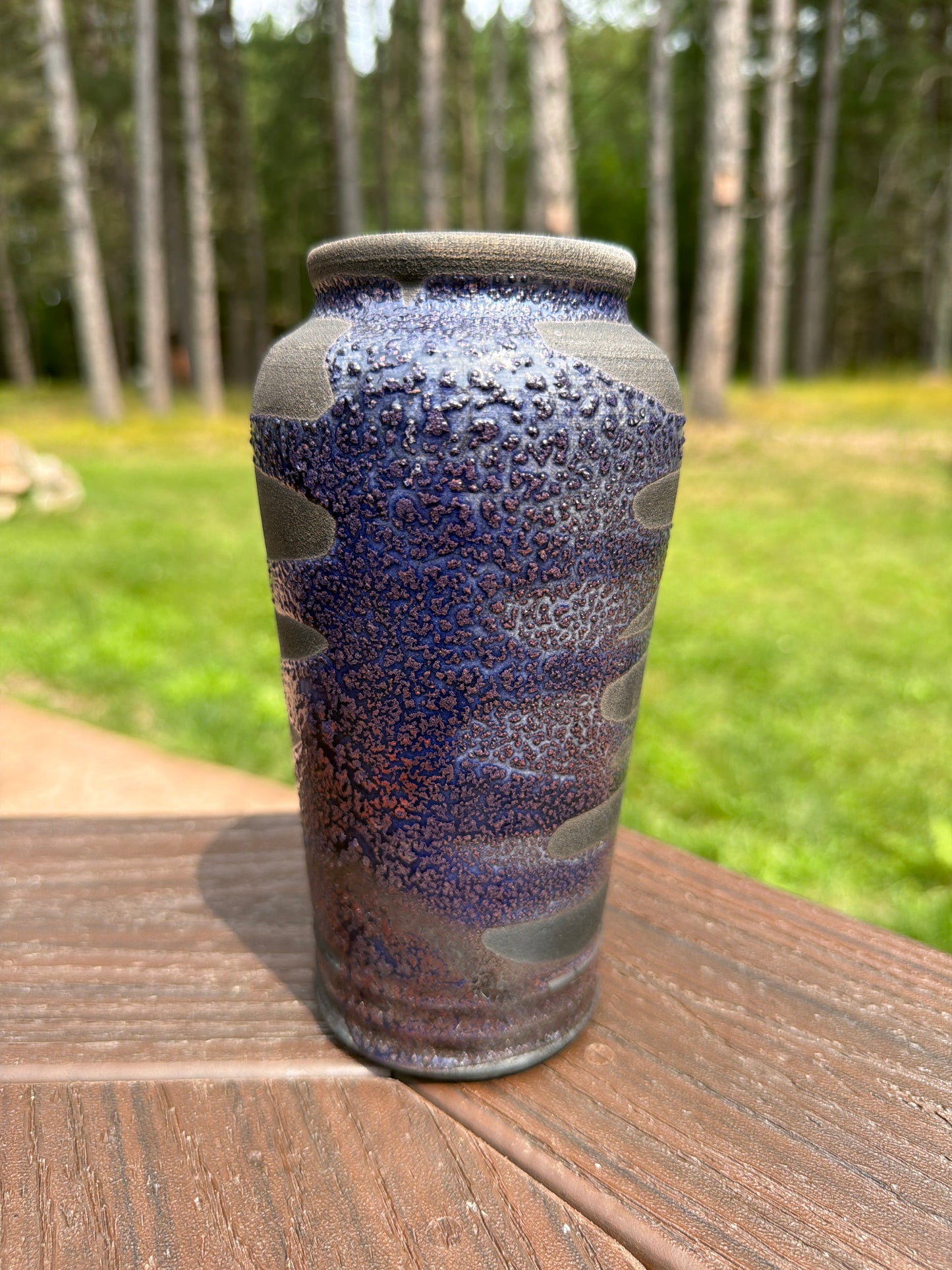 Raku Vase