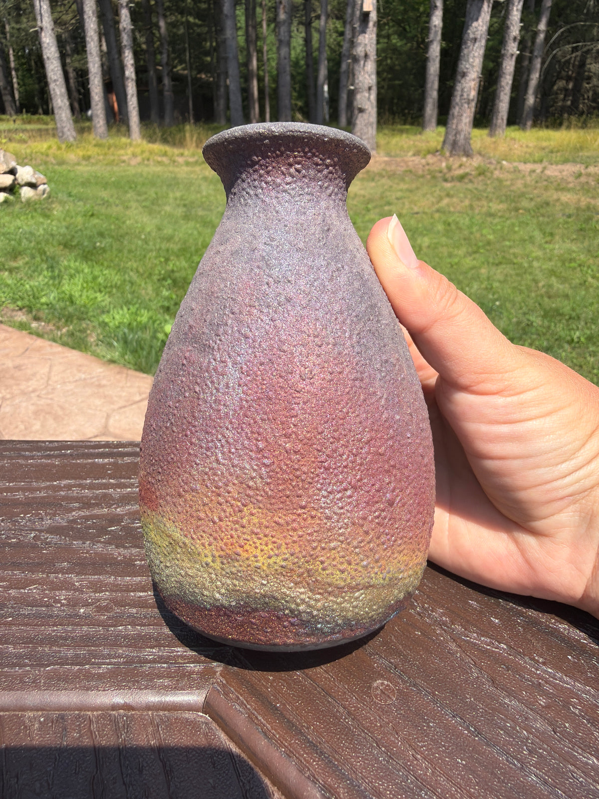 Raku Vase