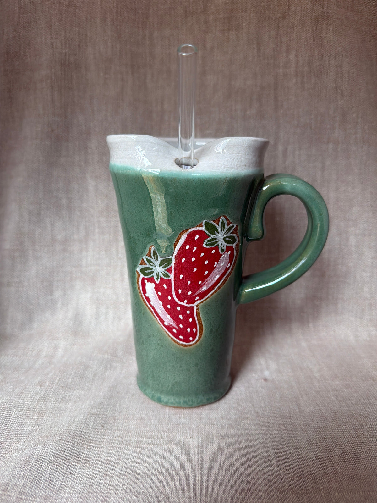 Strawberry Straw Mug