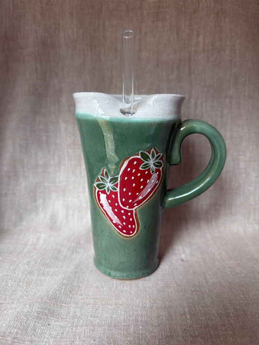 Strawberry Straw Mug