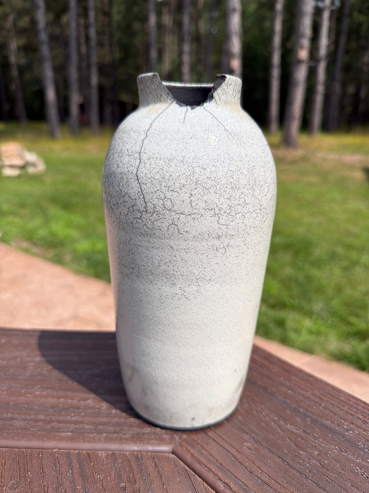 Raku Vase