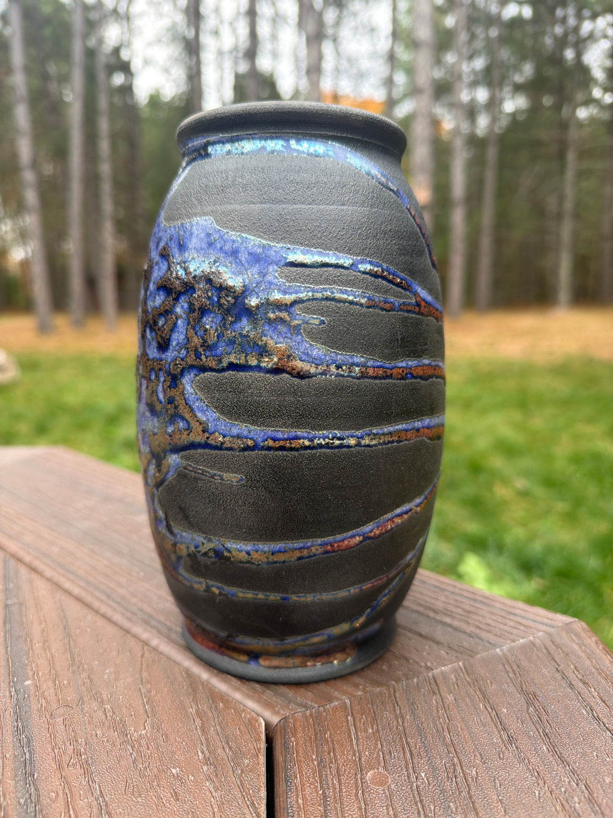 Raku Vase