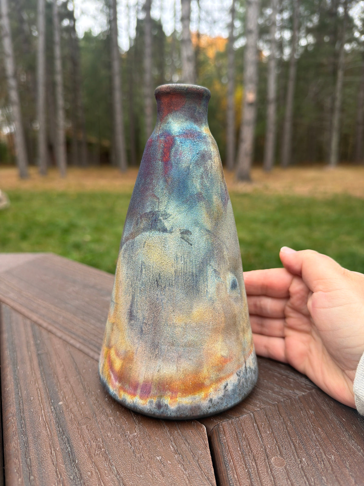 Raku Vase