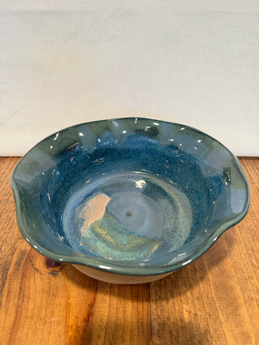 Scalloped Subtle Tye Dye Bowl