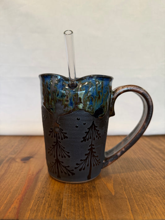 Northern Tree Straw Mug
