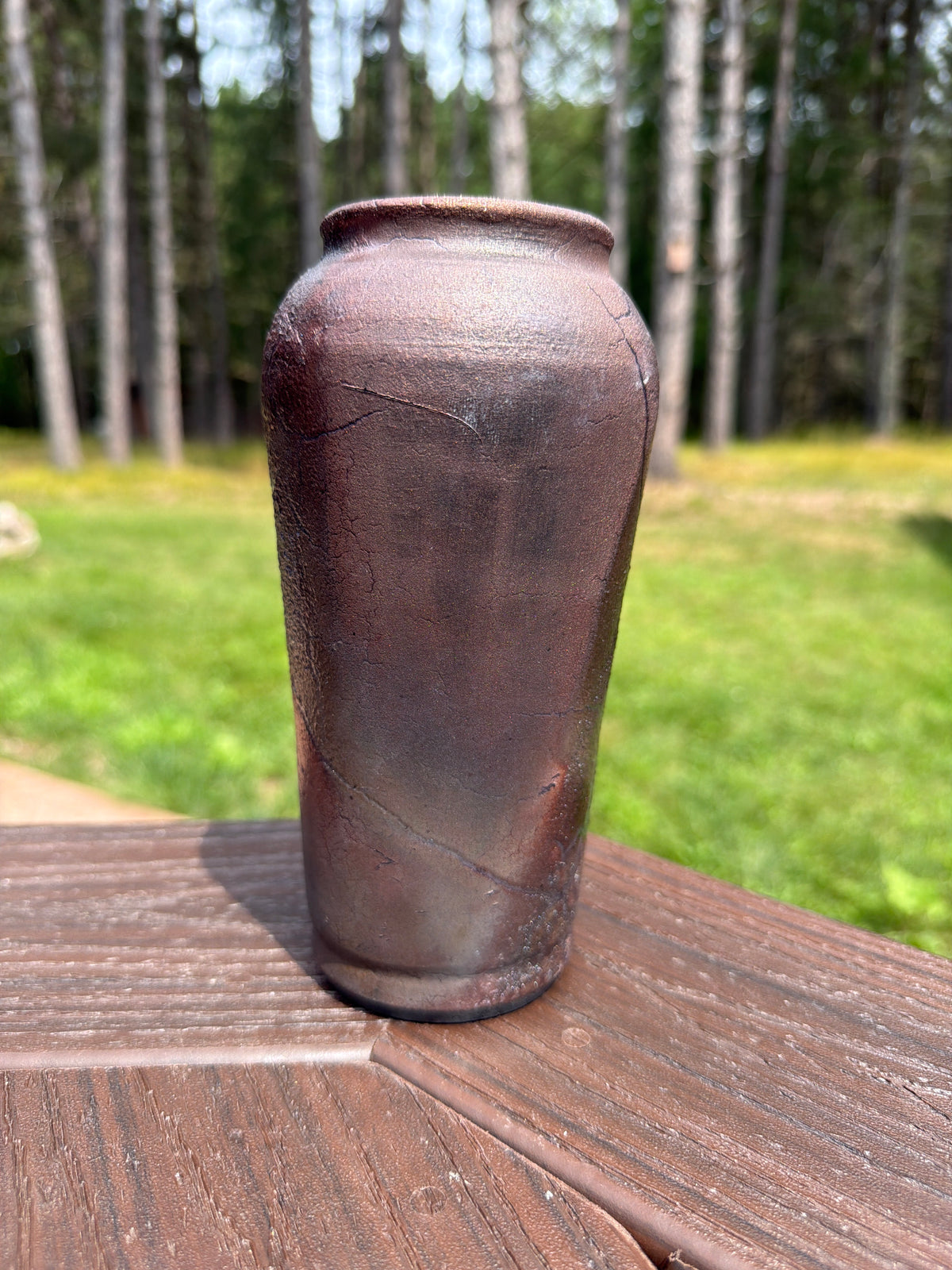 Raku Vase