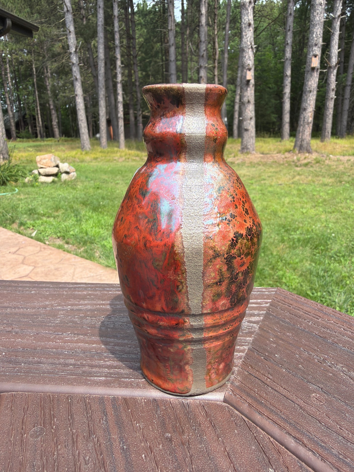 Raku Bottle Vase