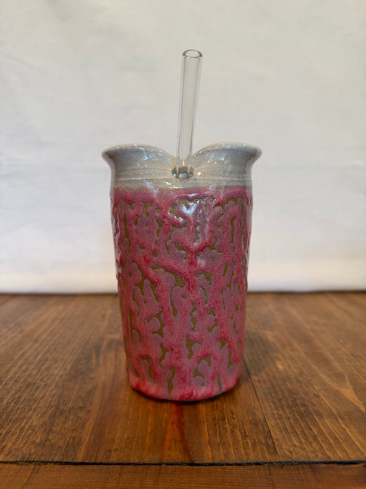 Gloopy Pink Straw Cup